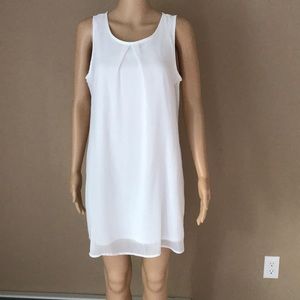 As U Wish white shift dress Sz M